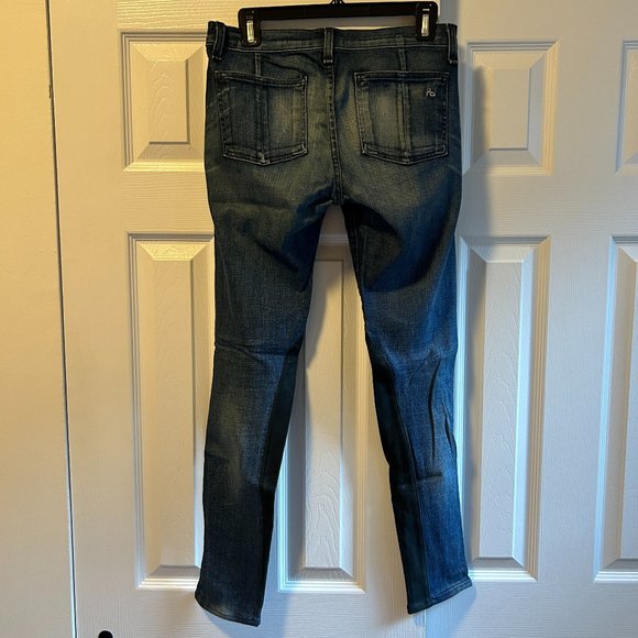 Rag & Bone Skinny Jeans Leather Sz 28 - Picture 3 of 6